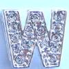 "W" Rhinestone Charm